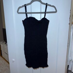 Black ruched dress Lulus